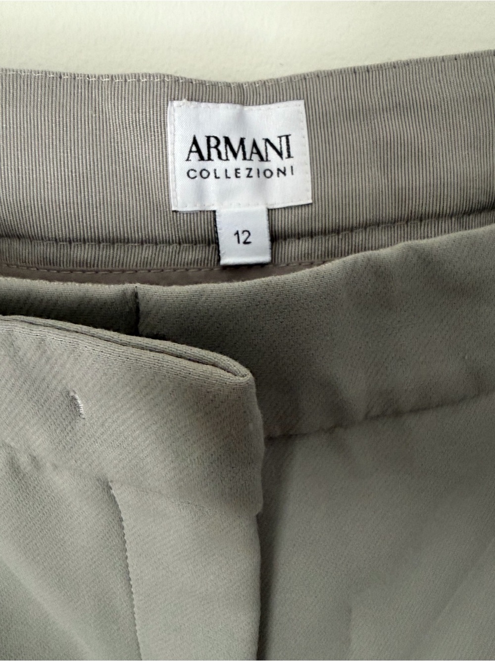 Armani collezioni Women Polished Career Trousers Dove Grey Size 12